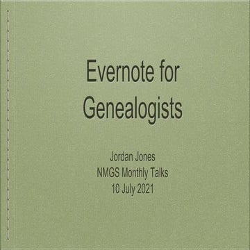 Evernote for Genealogists