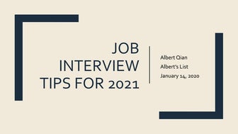 Job Interview Tips for 2021