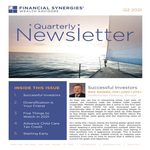 Q2 2021 Financial Synergies Newsletter