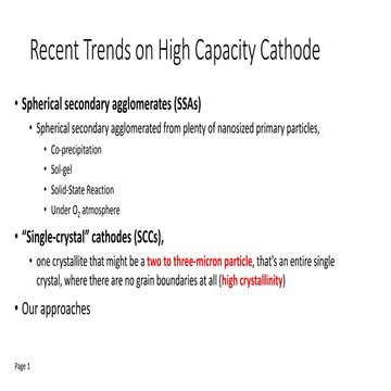 2021 recent trends on high capacity cathode