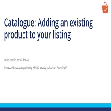 Add an existing products one by one