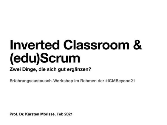 Scrum & eduScrum - Vortrag auf ICM Beyond 2021