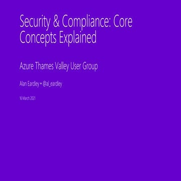 Security & Compliance: Core Concepts Explained