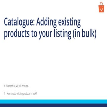 Add existing products in bulk