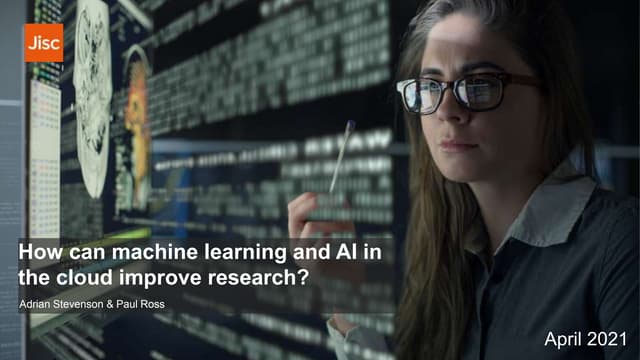 How can machine learning and AI in the cloud improve research?