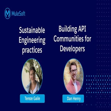 20210428 - Sustainable Engineering practices & API Communities: Adoption Best...