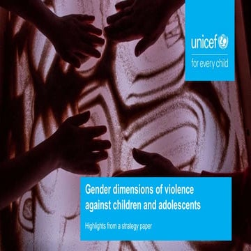 Gender dimensions of violence against children and adolescents