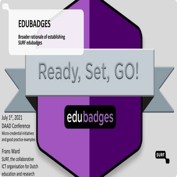 EDUBADGES - Broader rationale of establishing SURF edubadges
