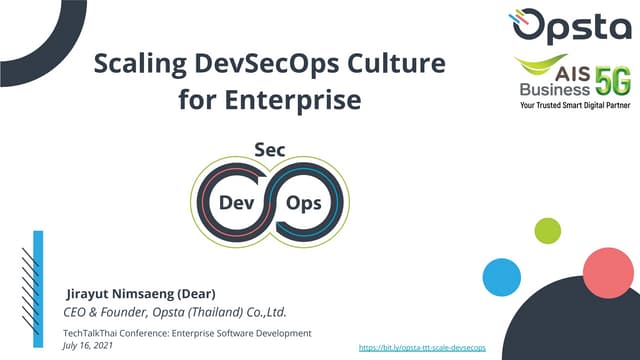 Scaling DevSecOps Culture for Enterprise