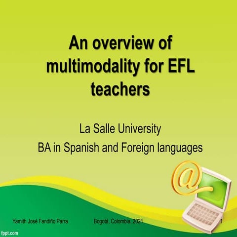 An overview of multimodality for EFL teachers