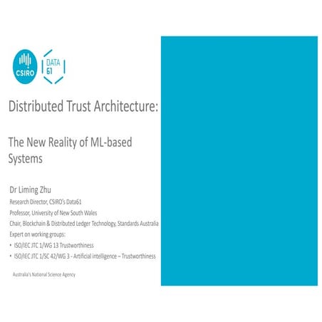 Distributed Trust Architecture: The New Reality of ML-based Systems