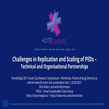 Challenges in Replication and Scaling of PEDs – Technical and Organisational ...
