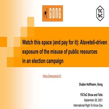 Watch this space (and pay for it): Alaveteli-driven exposure of the misuse of...