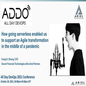 20211028 ADDO Adapting to Covid with Serverless Craeg Strong Ariel Partners