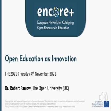 Open Education as Innovation