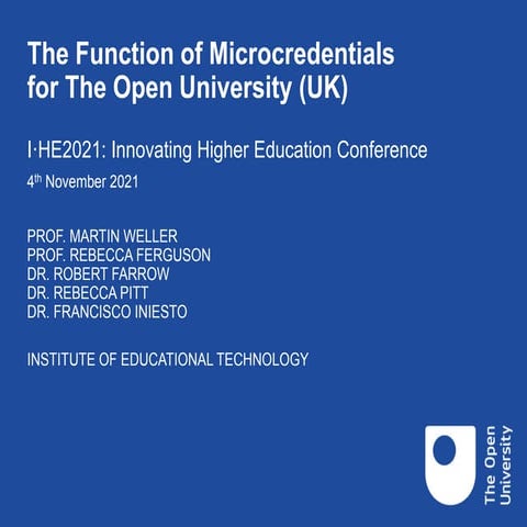 The function of microcredentials for the Open University