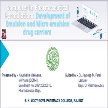 Use of computer in pharmaceutical preparations