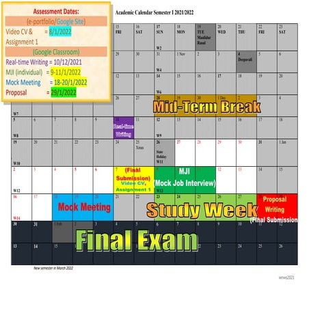Planner EOP SEM I 2021/22