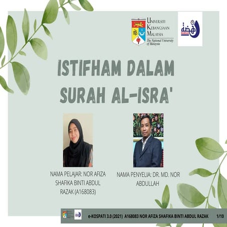 Istifham dalam Surah al-Isra’