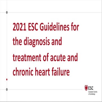 2021 ESC Guidelines for diagnosis and treatment of Acute and Chronic ...