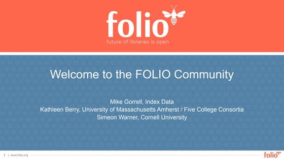 Welcome to the FOLIO Community