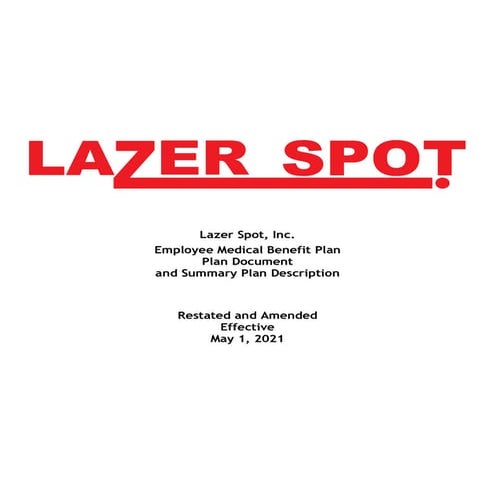 2021 lazer spot medical plan document and spd