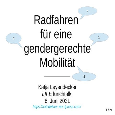 Radfahren für eine gendergerechte Mobilität