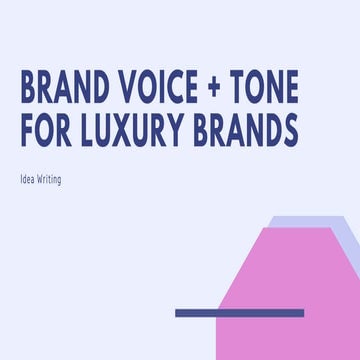 Brand Voice for Luxury Brands