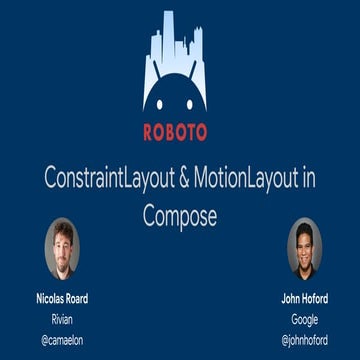 Constraint layout - Cutting edge Android layout design | PPTX