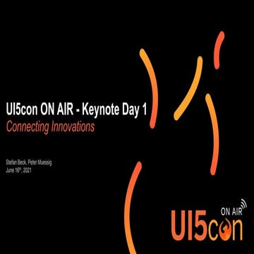 UI5con 2021 - Keynote