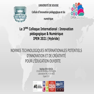 Normes technologiques internationales : potentiels d’Innovation et de créativ...