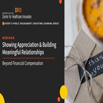 Showing Appreciation & Building Meaningful Relationships