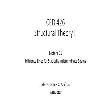 Topic2_Influence Lines for Statically Indeterminate Beams.pptx
