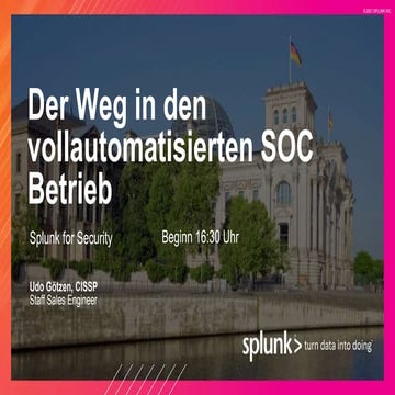 Der Weg in den vollautomatisierten SOC Betrieb