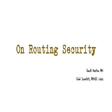 NZNOG 2022: Routing Security