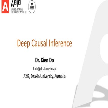 Some notes on Deep Causal Inference - Presentation