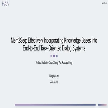 Mem2Seq: Effectively Incorporating Knowledge Bases into End-to-End Task-Orien...
