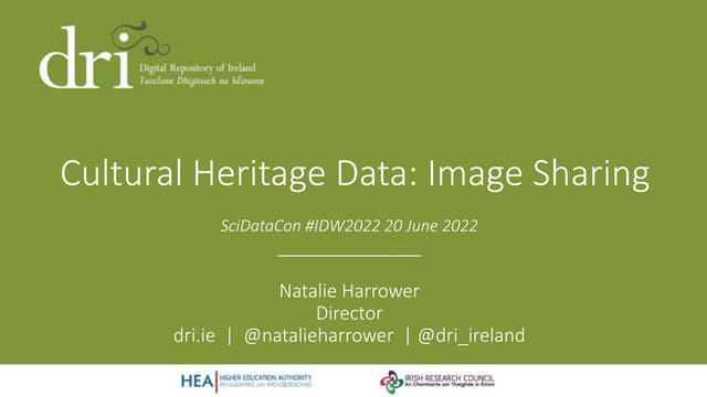 DRI's role in WorldFAIR: Cultural Heritage / Image Sharing