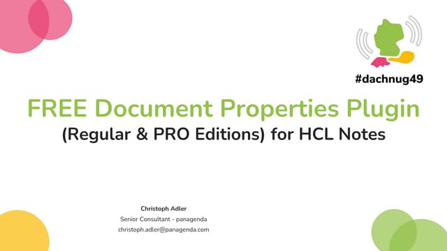 dachnug49 - FREE Document Properties Plugin (Regular & PRO Editions) for HCL ...