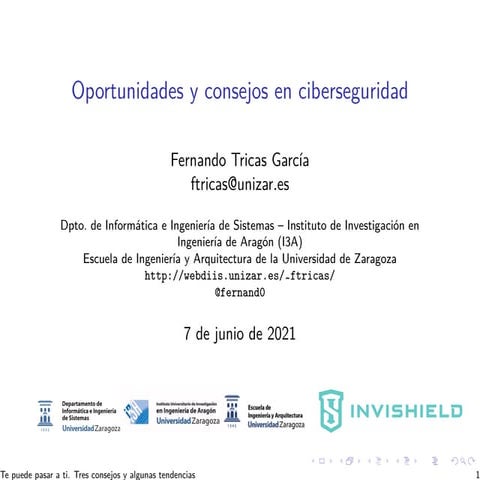 Oportunidades y consejos de ciberseguridad