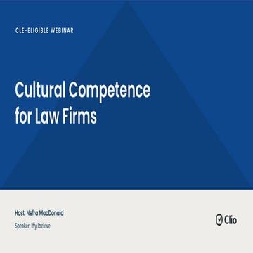 Cultural Competence for Law Firms