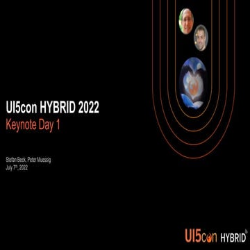 UI5con 2022 - Keynote