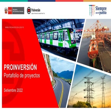 Portafolio-setiembre de Proinversión | PDF