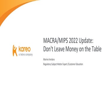 MACRA/MIPS Tips: Don't Leave Money on the Table