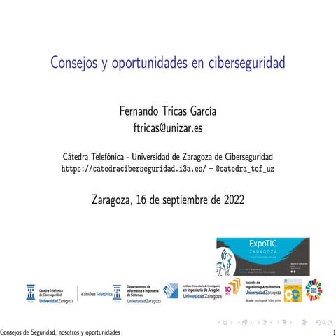 Consejos y oportunidades en ciberseguridad