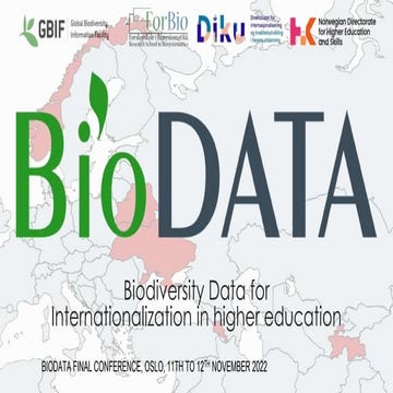 BioDATA final conference in Oslo, November 2022