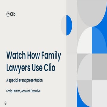 Watch How Family Lawyers Use Clio