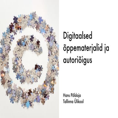 Digitaalsed õppematerjalid ja autoriõigus