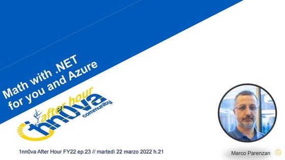 Math with .NET for you and Azure
