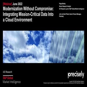 Modernization Without Compromise: Integrating Mission-Critical Data Into a Cl...